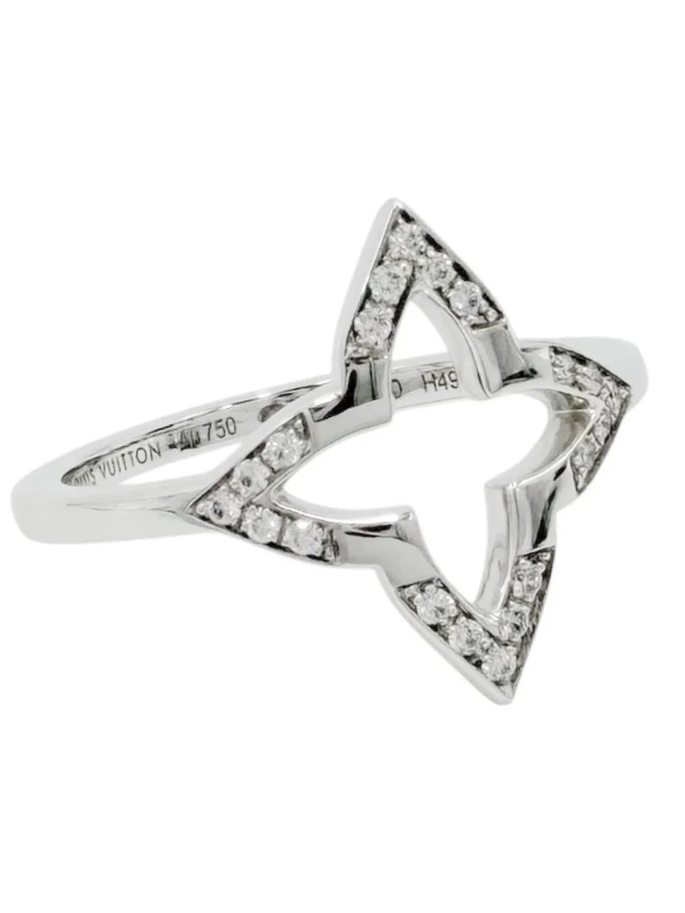 Louis Vuitton Ring Ombre Blossom Accessory Sally 50 18k White Gold Diamond